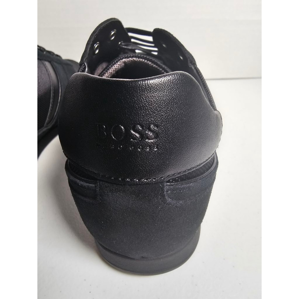 Boss Hugo Boss Men's Maze Suede Sneakers - Black - Size 12 - Picture 7 of 10